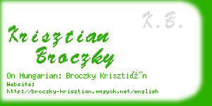 krisztian broczky business card